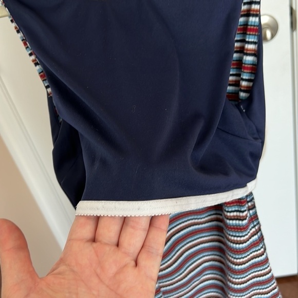 Summer striped no shoulders dress with a supported bust top under the bottom‍ - Picture 8 of 9